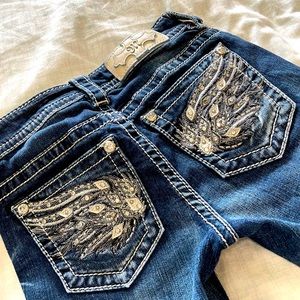 Miss Me Jeans mid-rise slim boot cut size 23